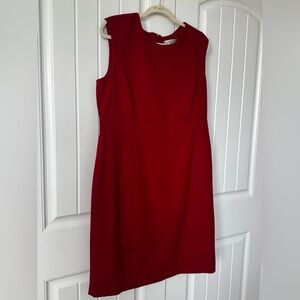 Kasper Red Dress Sleeveless for Work or Dinner size 16P